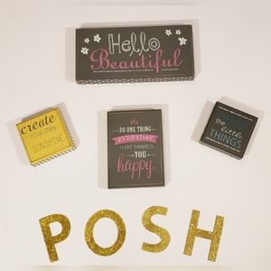 Motivational Quotes Wall Art - 4 Piece Wooden Wall Art Quotes Hello Beautiful Motivational Quotes Wall Art - 4 Piece Wooden Wall Art Quotes Hello Beautiful